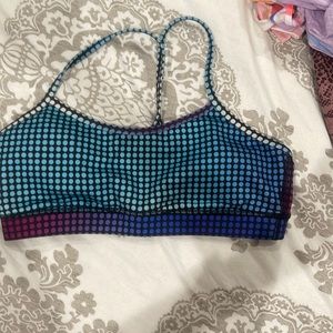 Lululemon women’s work out sports bra racer back black padded size 10